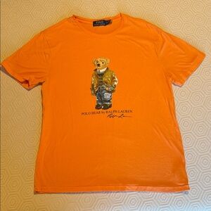 Ralph Lauren Vibrant Orange Polo Bear Tee